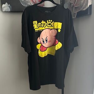 Nintendo Black Kirby Short Sleeve Tee